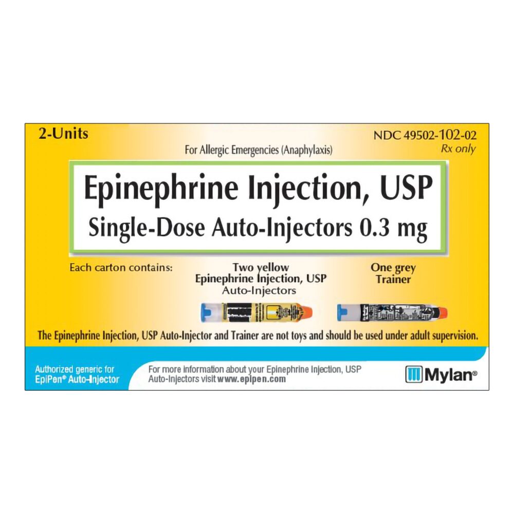 EPINEPHRINE, PEN INJCTR 0.3MG/0.3ML (2/PK) - #M1046240